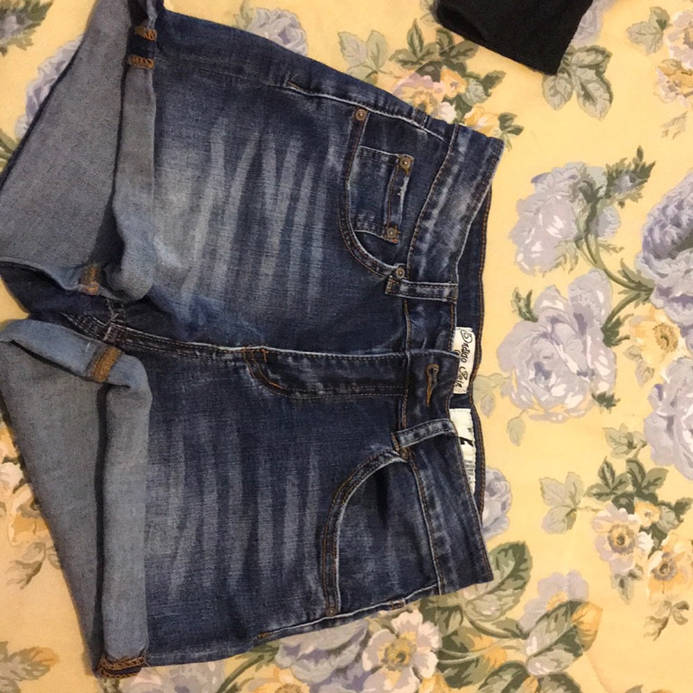 Blue short shorts